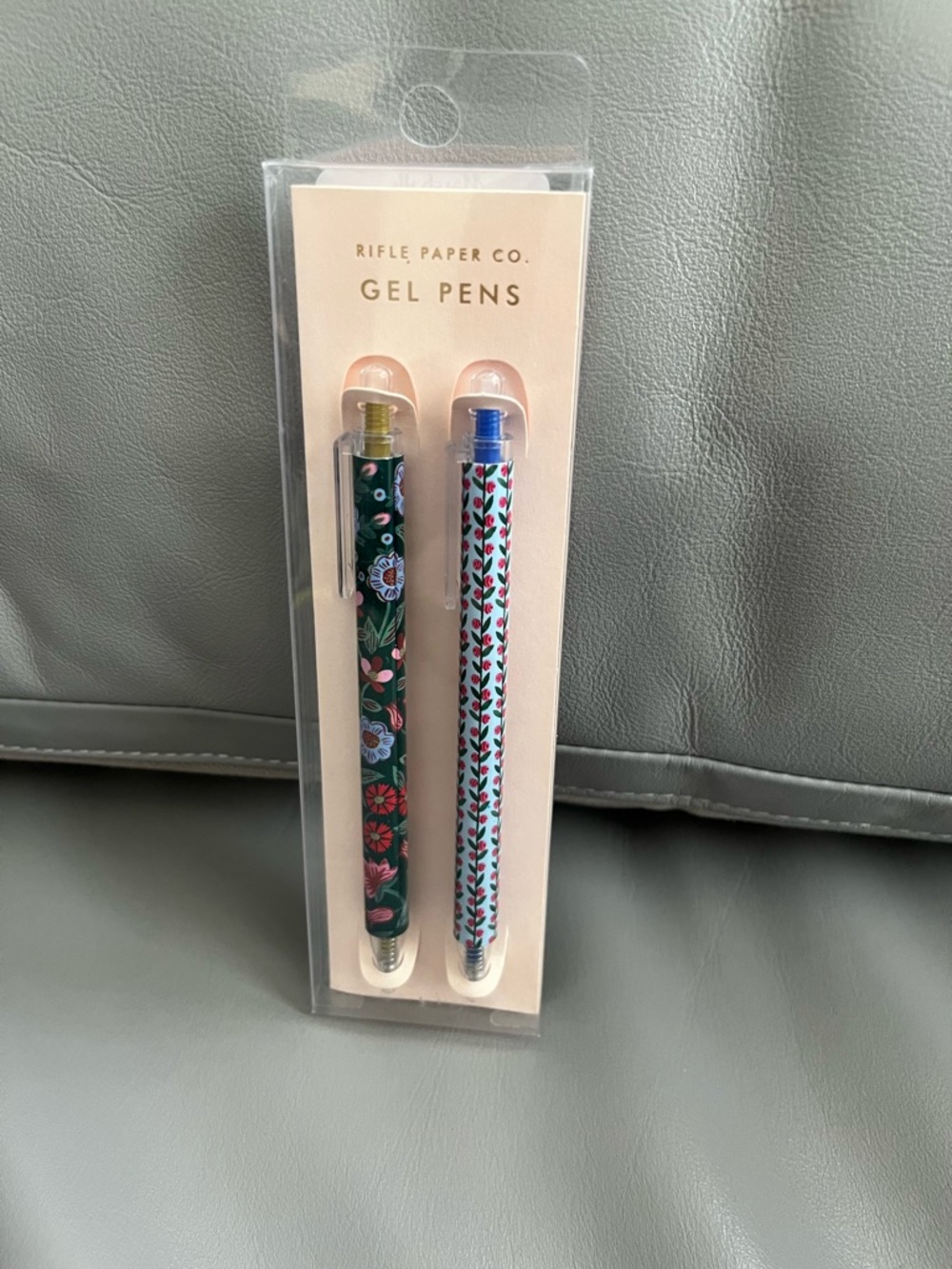NEW Rifle Paper Co. Metallic Gold & Blue Gel Pen Set
